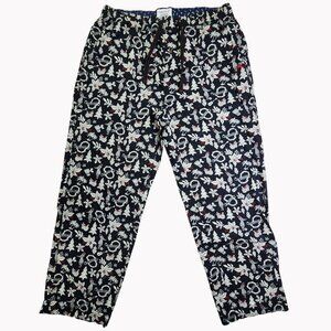 Tommy Bahama Mens Large Cotton Lounge Pants With Mele Kalikimaka Print